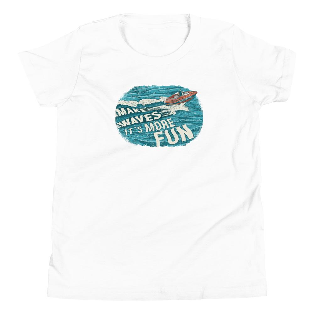 Make Waves It's More Fun™ Youth Short Sleeve T-Shirt - The Happy Skipper