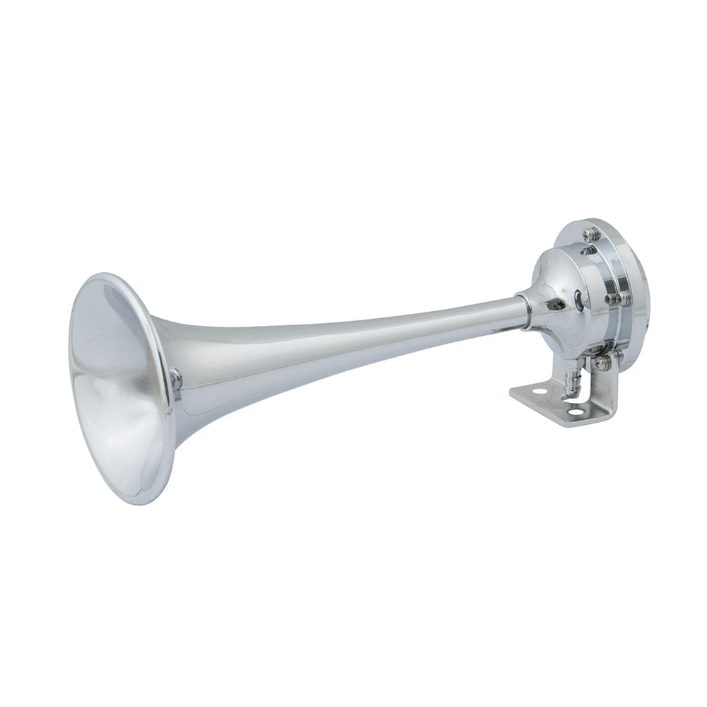 Marinco 12V Chrome Plated Single Trumpet Mini Air Horn [10107] - The Happy Skipper
