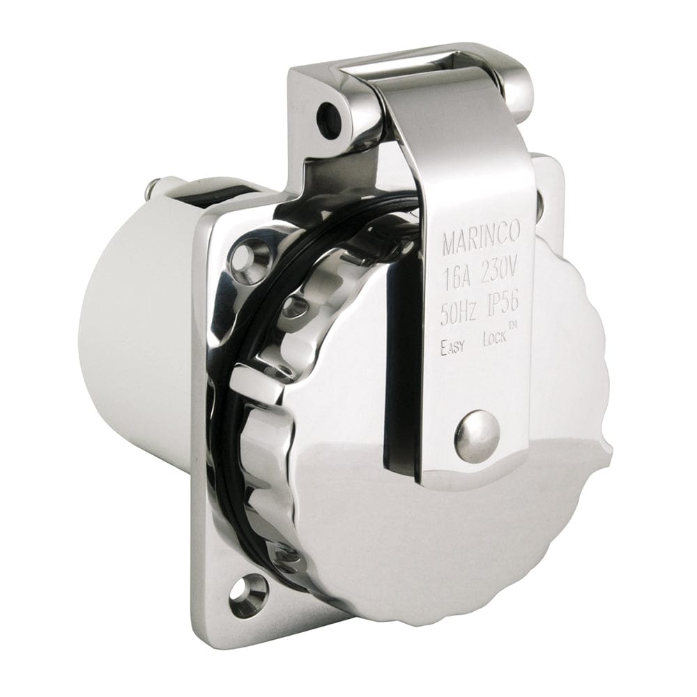 Marinco 16A 230V Easy Lock 316 Stainless Steel Inlet [303SSEL-BXPK] - The Happy Skipper