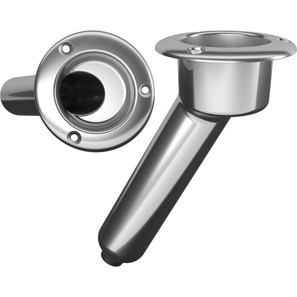 Mate Series Stainless Steel 30 Rod Cup Holder - Drain - Round Top [C1030D] - The Happy Skipper