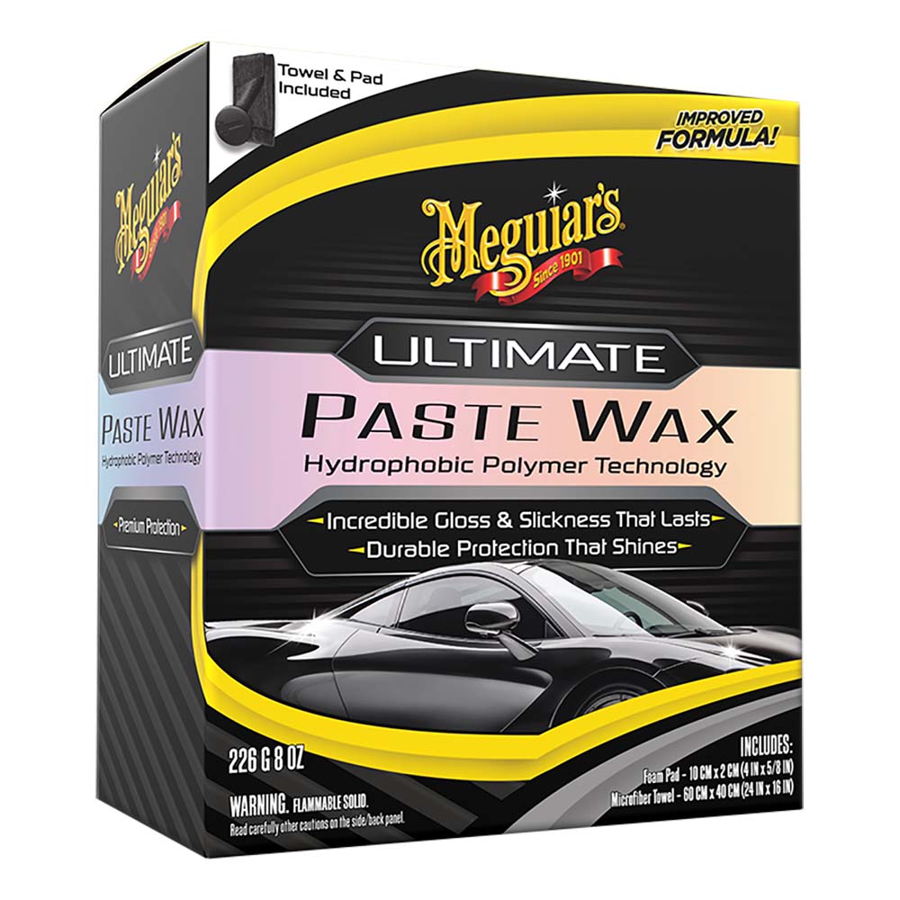 Meguiars Ultimate Paste Wax - Long-Lasting, Easy to Use Synthetic Wax - 8oz [G210608] - The Happy Skipper