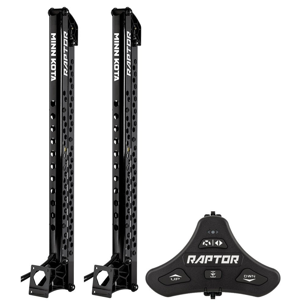 Minn Kota Raptor Bundle Pair - 10' Black Shallow Water Anchors w/Active Anchoring Footswitch Included [1810630/PAIR] - The Happy Skipper