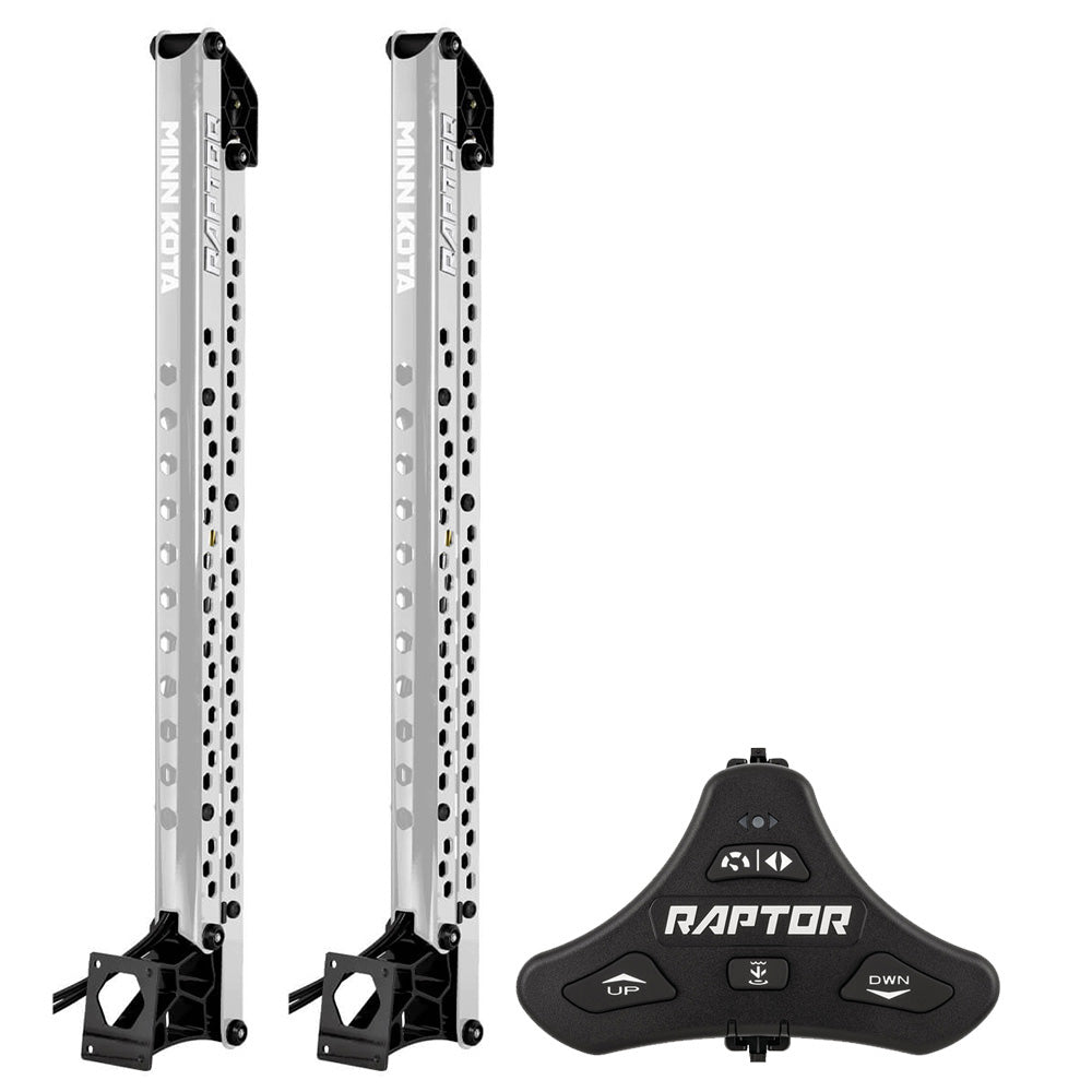 Minn Kota Raptor Bundle Pair - 10' Silver Shallow Water Anchors w/Active Anchoring Footswitch Included [1810633/PAIR] - The Happy Skipper