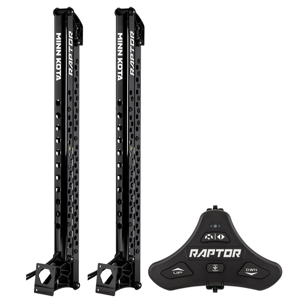 Minn Kota Raptor Bundle Pair - 8' Black Shallow Water Anchors w/Active Anchoring Footswitch Included [1810620/PAIR] - The Happy Skipper