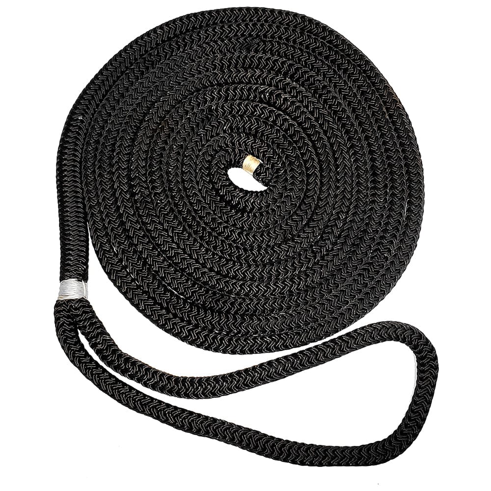 New England Ropes 1/2" Double Braid Dock Line - Black - 25 [C5054-16-00025] - The Happy Skipper