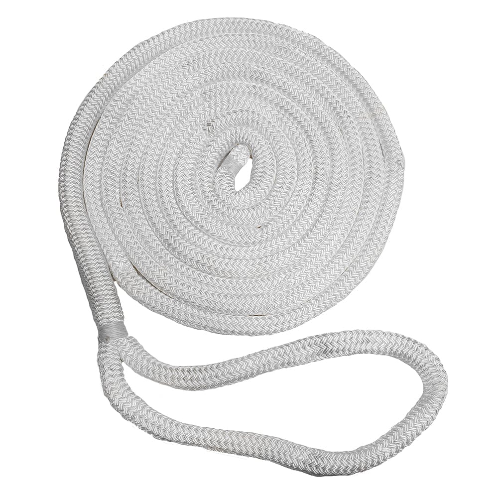 New England Ropes 1/2" Double Braid Dock Line - White - 25 [C5050-16-00025] - The Happy Skipper