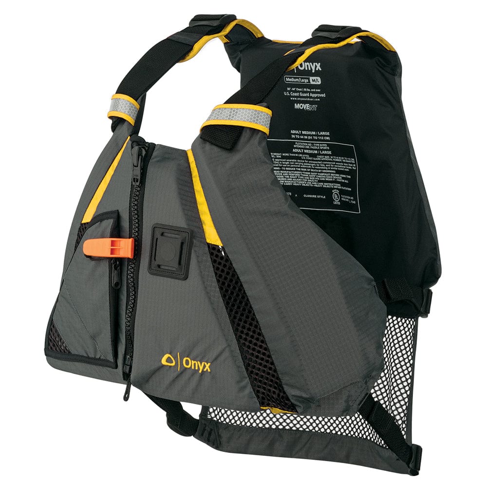 Onyx MoveVent Dynamic Paddle Sports Vest - Yellow/Grey - XS/SM [122200-300-020-18] - The Happy Skipper