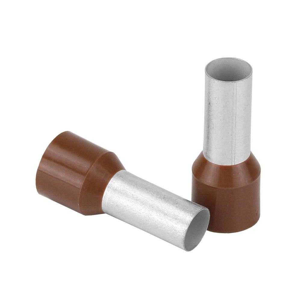 Pacer Brown 4 AWG Wire Ferrule - 16mm Length - 10 Pack [TFRL4-16MM-10] - The Happy Skipper