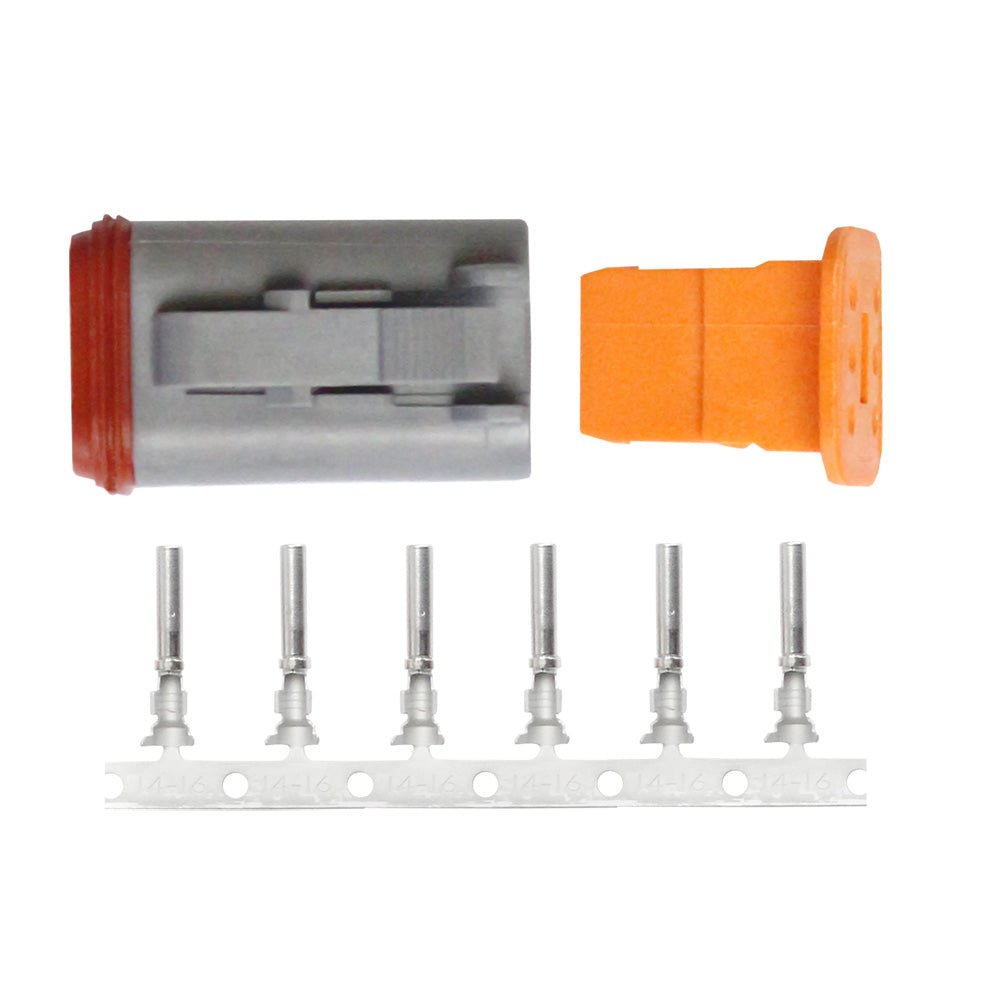 Pacer DT Deutsch Plug Repair Kit - 14-18 AWG (6 Position) [TDT06F-6RS] - The Happy Skipper