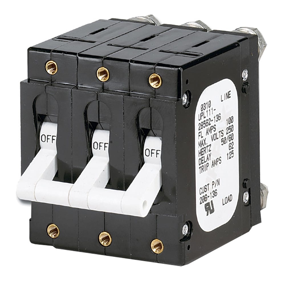 Paneltronics 'C' Frame Magnetic Circuit Breaker - 100 Amp - Triple Pole - White [206-136] - The Happy Skipper
