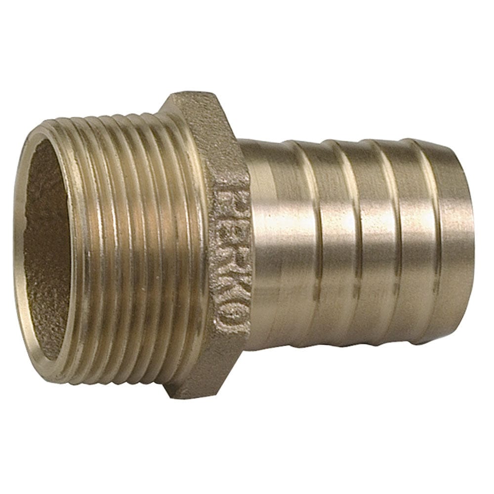Perko 1-1/4" Pipe to Hose Adapter Straight Bronze MADE IN THE USA [0076DP7PLB] - The Happy Skipper