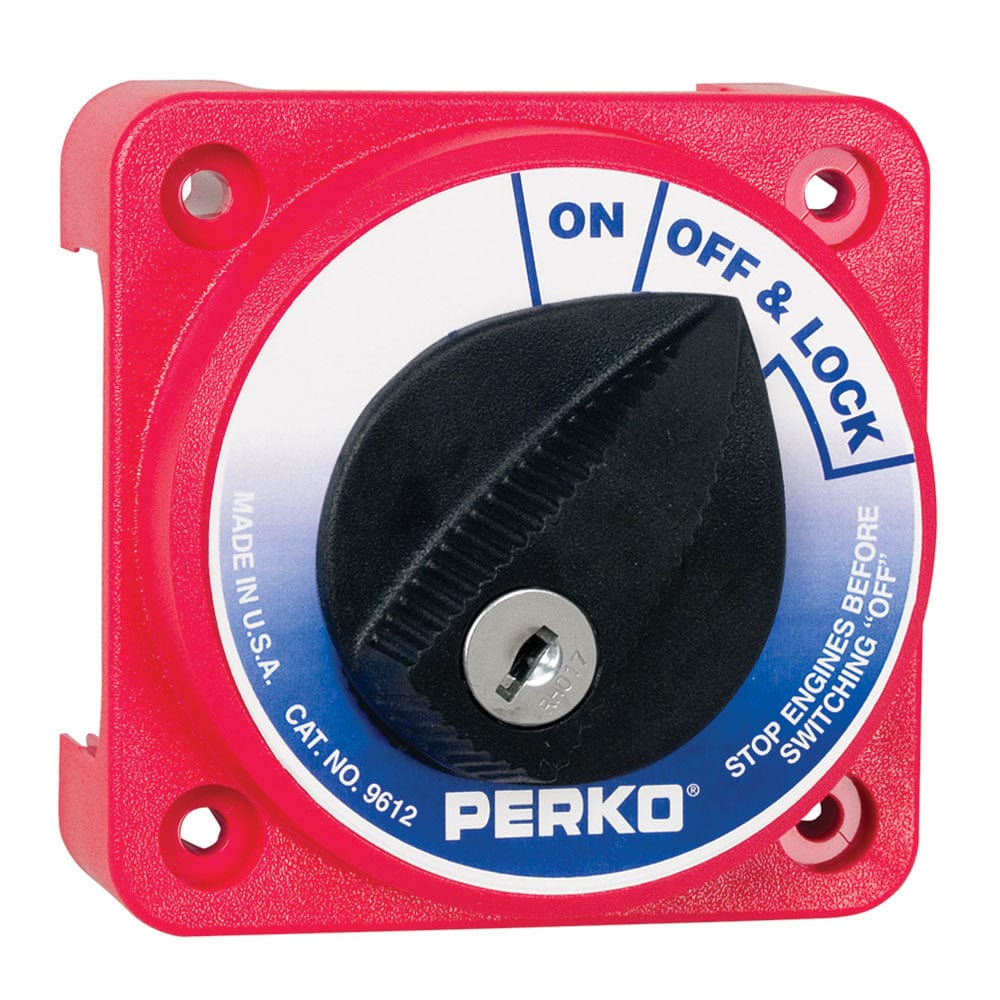 Perko 9612DP Compact Medium Duty Main Battery Disconnect Switch w/Key Lock [9612DP] - The Happy Skipper