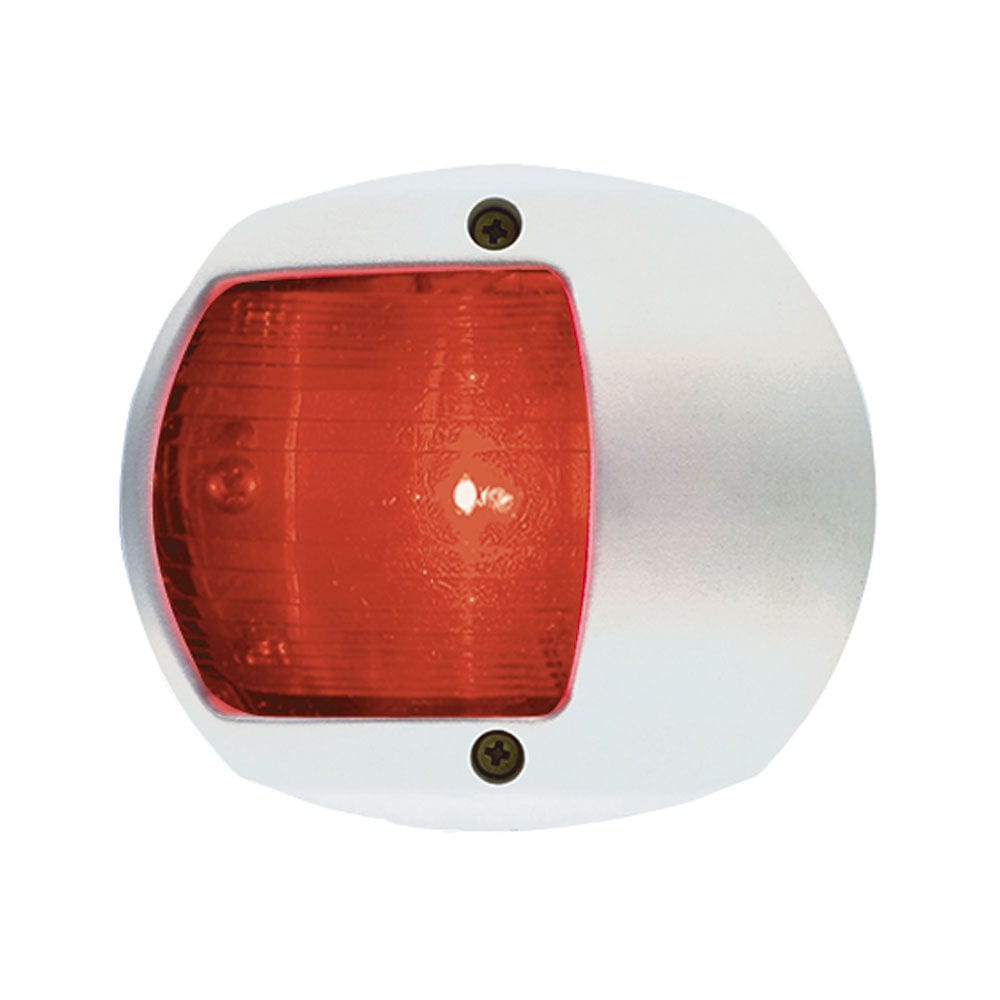 Perko LED Side Light - Red - 12V - White Plastic Housing [0170WP0DP3] - The Happy Skipper