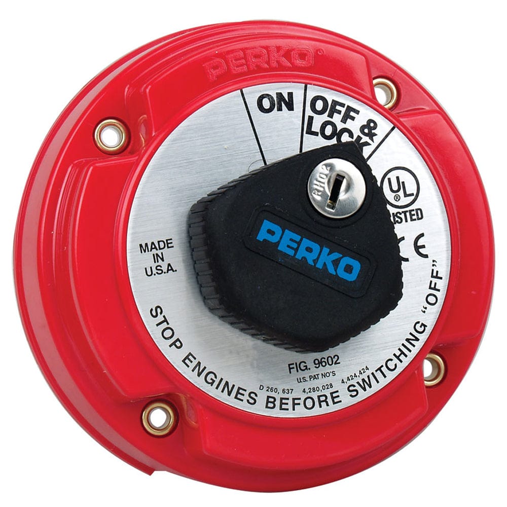 Perko Medium Duty Main Battery Disconnect Switch w/Key Lock [9602DP] - The Happy Skipper