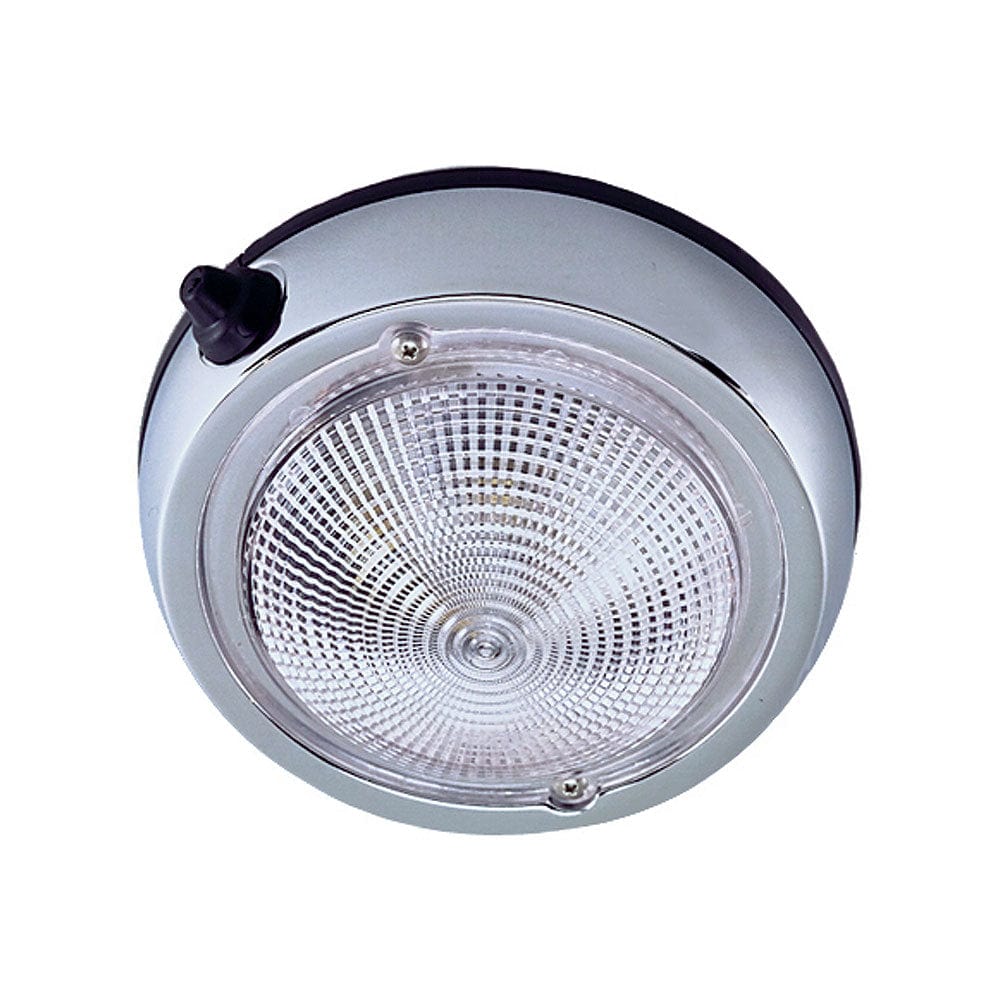 Perko Surface Mount Dome Light - 6" O.D.(5" Lens) - Chrome Plated [0300DP2CHR] - The Happy Skipper