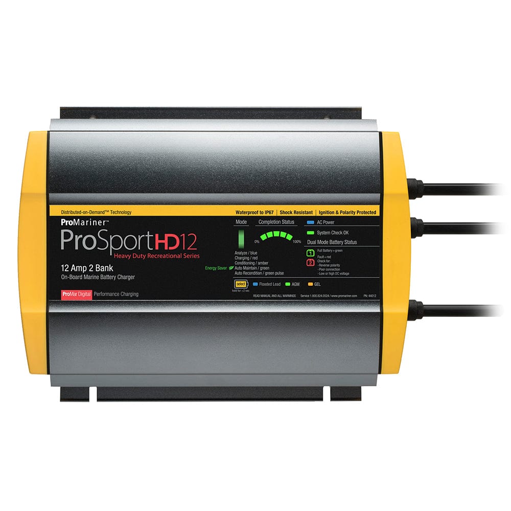 ProMariner ProSportHD 12 Gen 4 - 12 Amp - 2 Bank Battery Charger [44012] - The Happy Skipper