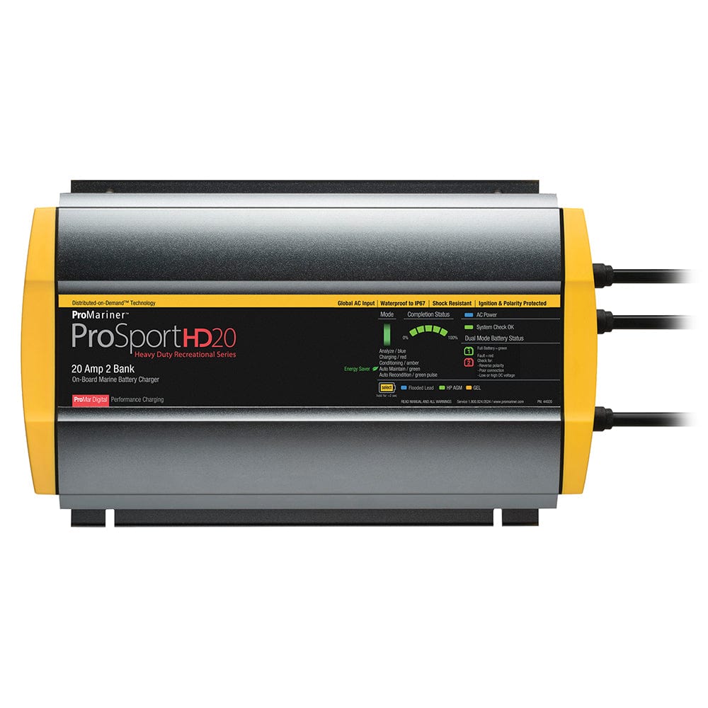 ProMariner ProSportHD 20 Gen 4 - 20 Amp - 2 Bank Battery Charger [44020] - The Happy Skipper