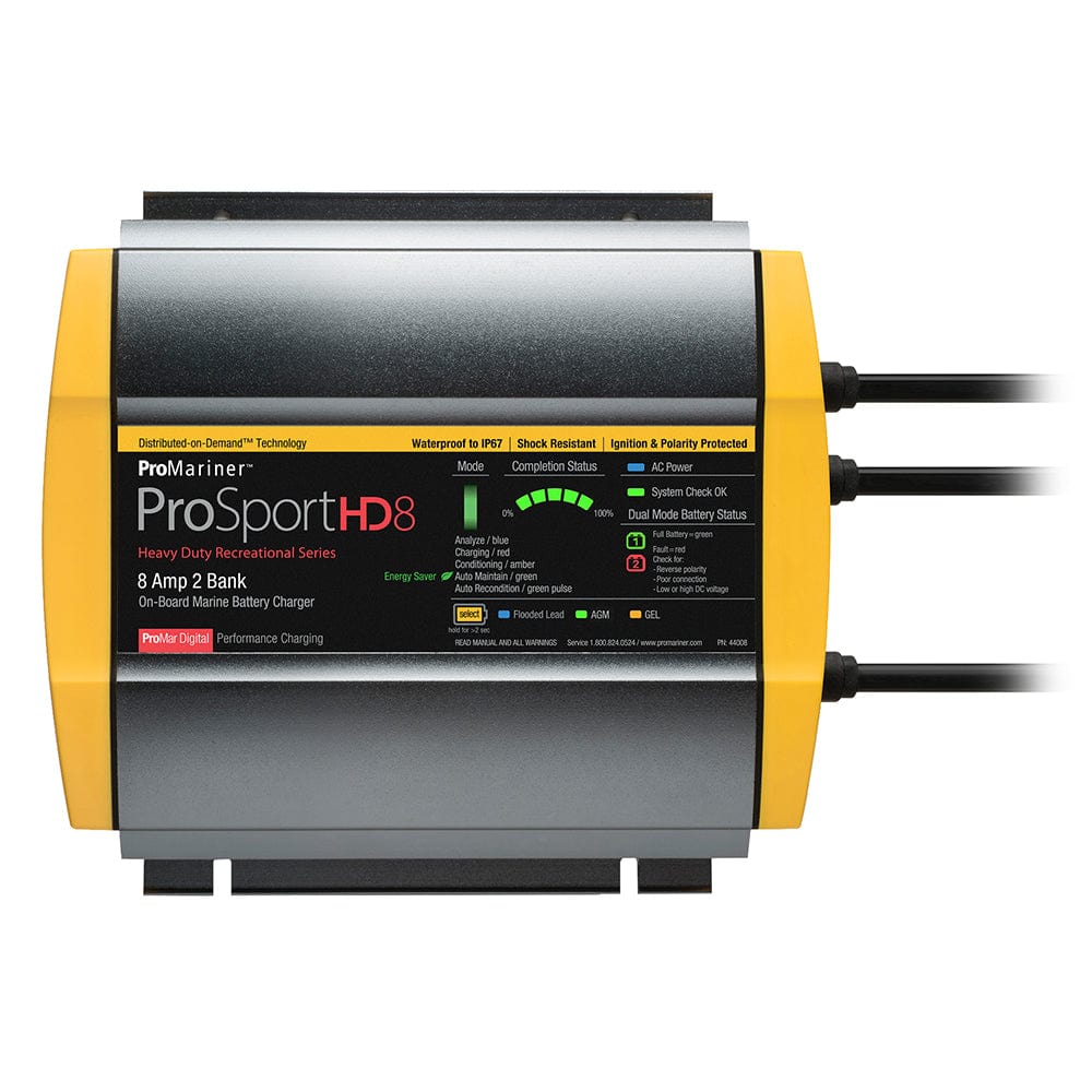 ProMariner ProSportHD 8 Gen 4 - 8 Amp - 2 Bank Battery Charger [44008] - The Happy Skipper