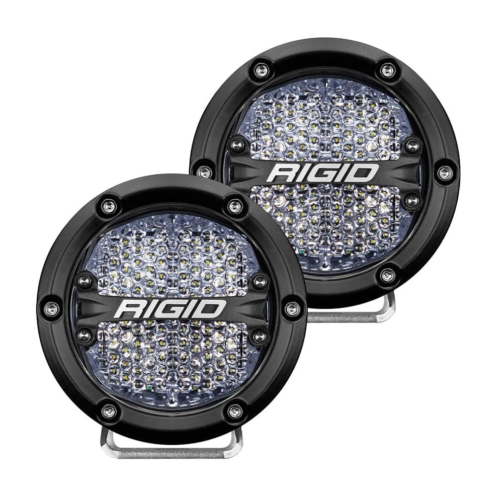RIGID Industries 360-Series 4" LED Off-Road Fog Light Diffused Beam w/White Backlight - Black Housing [36208] - The Happy Skipper