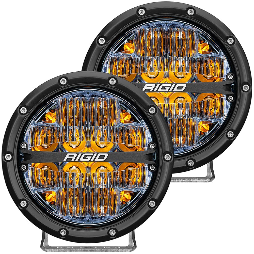 RIGID Industries 360-Series 6" LED Off-Road Fog Light Drive Beam w/Amber Backlight - Black Housing [36206] - The Happy Skipper