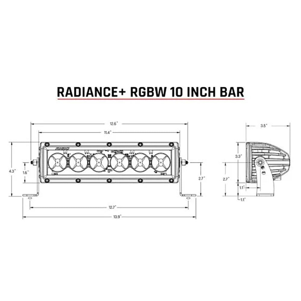 RIGID Industries Radiance + 10" Light Bar - RGBW [210053] - The Happy Skipper