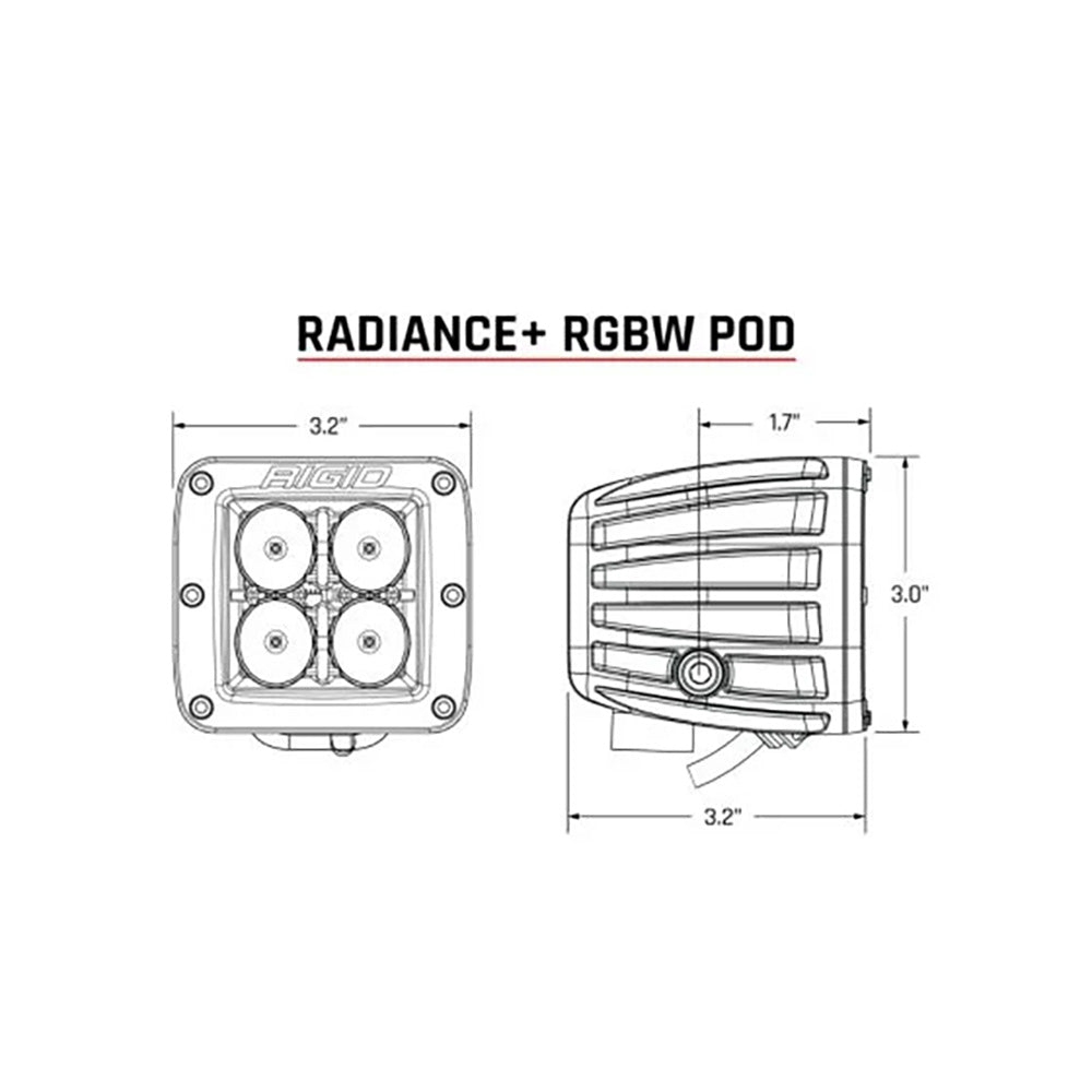 RIGID Industries Radiance + Pod - RGBW - Pair [202053] - The Happy Skipper