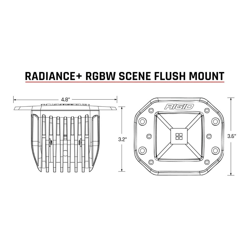 RIGID Industries Radiance Scene - RGBW - Flush Mount - Pair [682153] - The Happy Skipper
