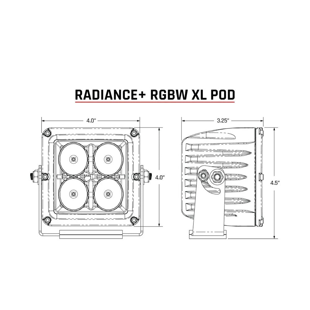RIGID Industries XL Radiance + Light Pod - RGBW - Pair [322053] - The Happy Skipper