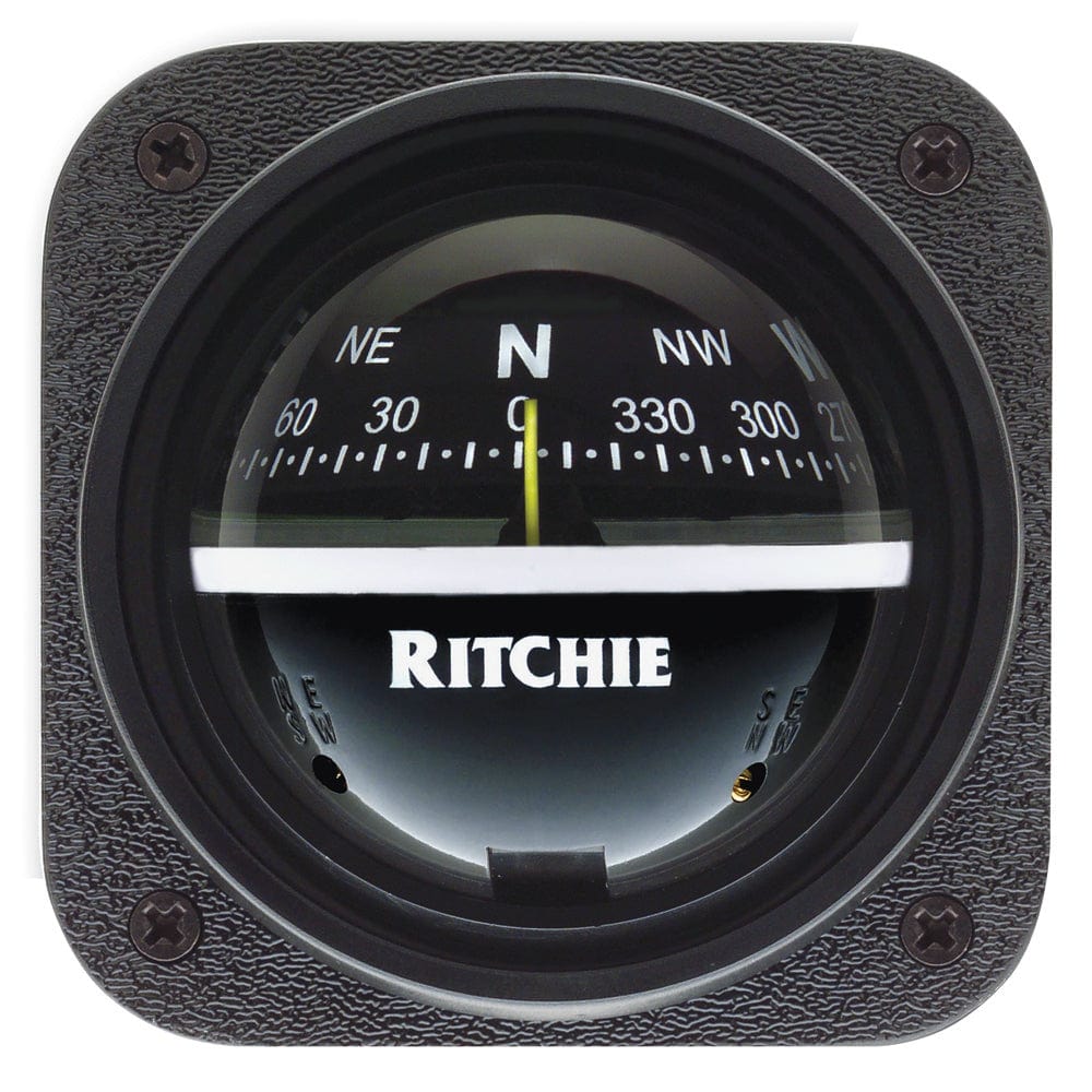 Ritchie V-537 Explorer Compass - Bulkhead Mount - Black Dial [V-537] - The Happy Skipper