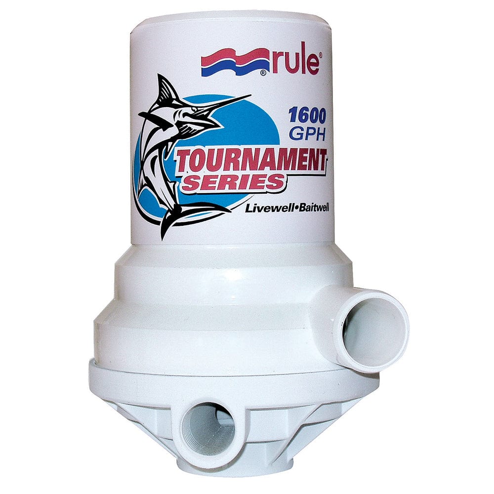 Rule Tournament Series 1600 GPH Livewell Pump Dual Port [209FDP] - The Happy Skipper