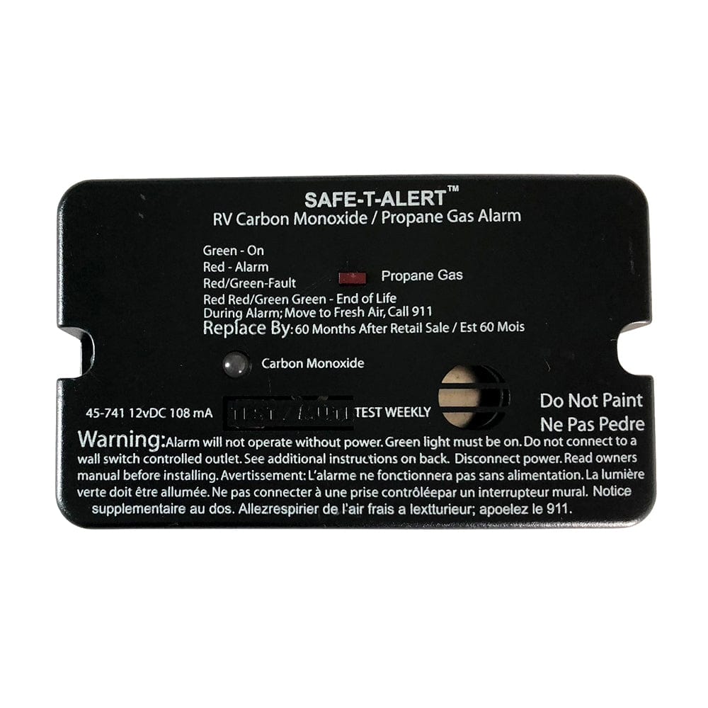 Safe-T-Alert 45-Series Combo Carbon Monoxide Propane Alarm Surface Mount - Black [45-741-BL] - The Happy Skipper