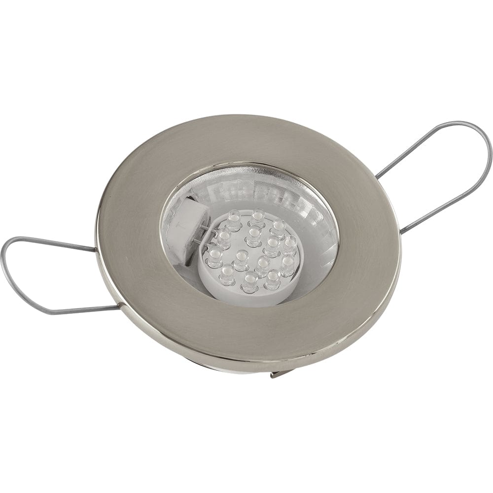 Sea-Dog LED Overhead Light - Brushed Finish - 60 Lumens - Clear Lens - Stamped 304 Stainless Steel [404230-3] - The Happy Skipper