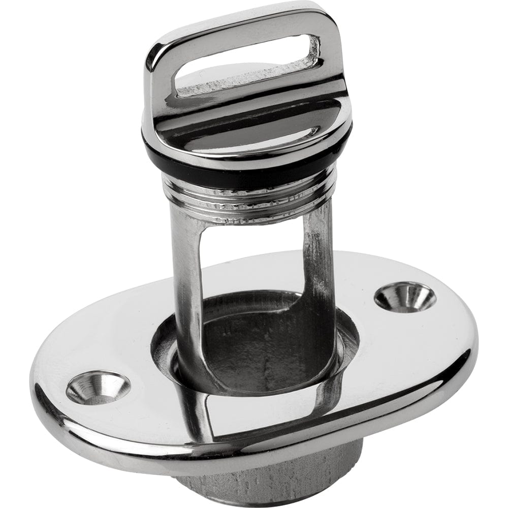 Sea-Dog Oblong Captive Garboard Drain Plug - 316 Stainless Steel [520065-1] - The Happy Skipper