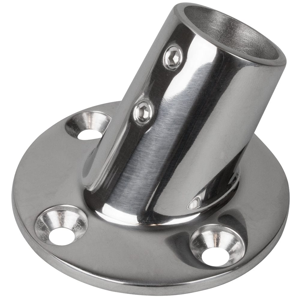 Sea-Dog Rail Base Fitting 2-3/4" Round Base 60 316 Stainless Steel - 1" OD [280601-1] - The Happy Skipper