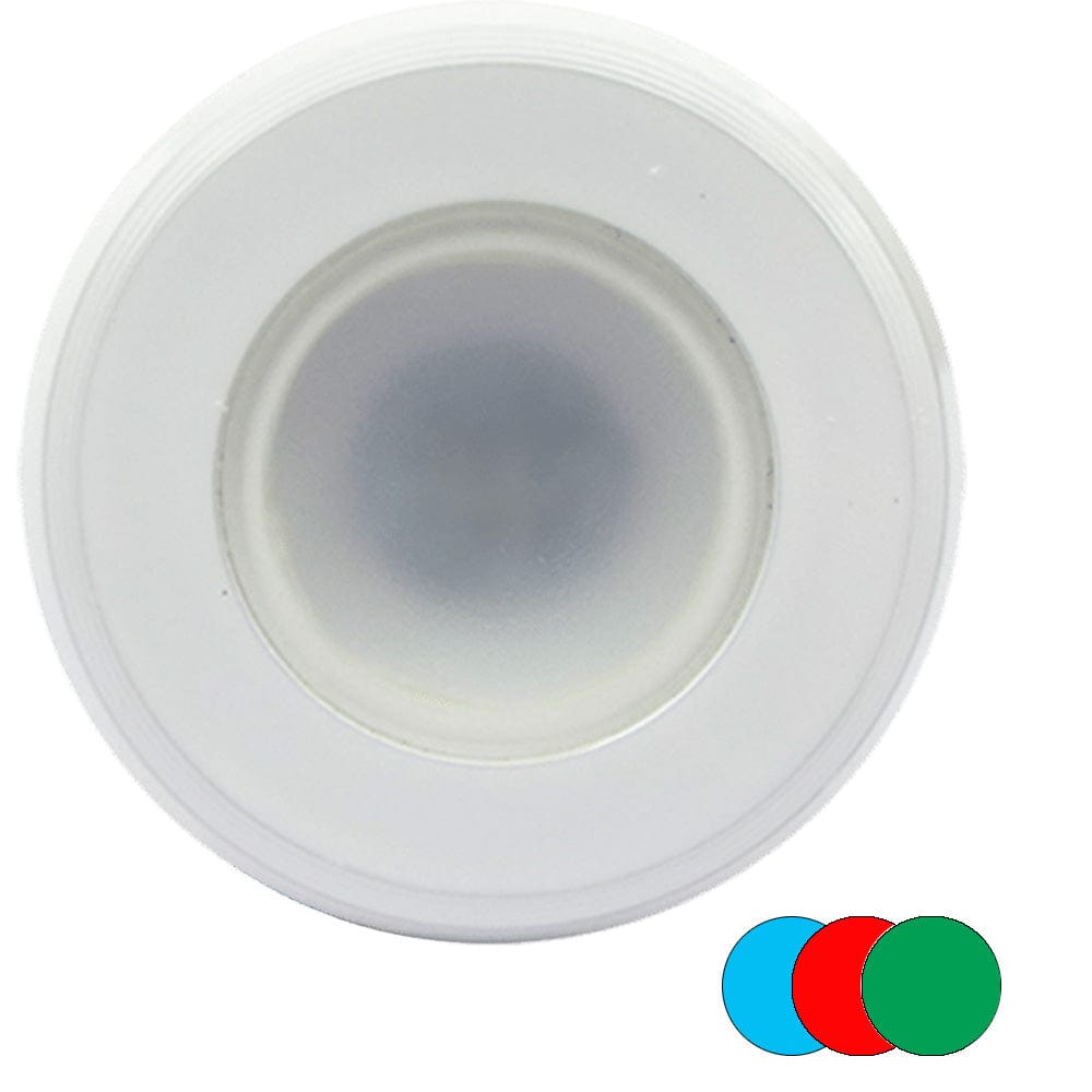 Shadow-Caster Color-Changing White, Blue Red Dimmable - White Powder Coat Down Light [SCM-DL-WBR] - The Happy Skipper