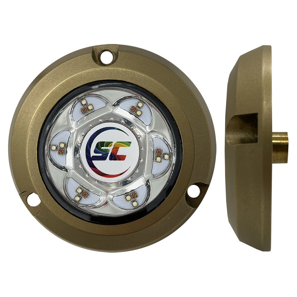 Shadow-Caster SC2 Series Bronze Surface Mount Underwater Light - Full-Color [SC2-CC-BZSM] - The Happy Skipper