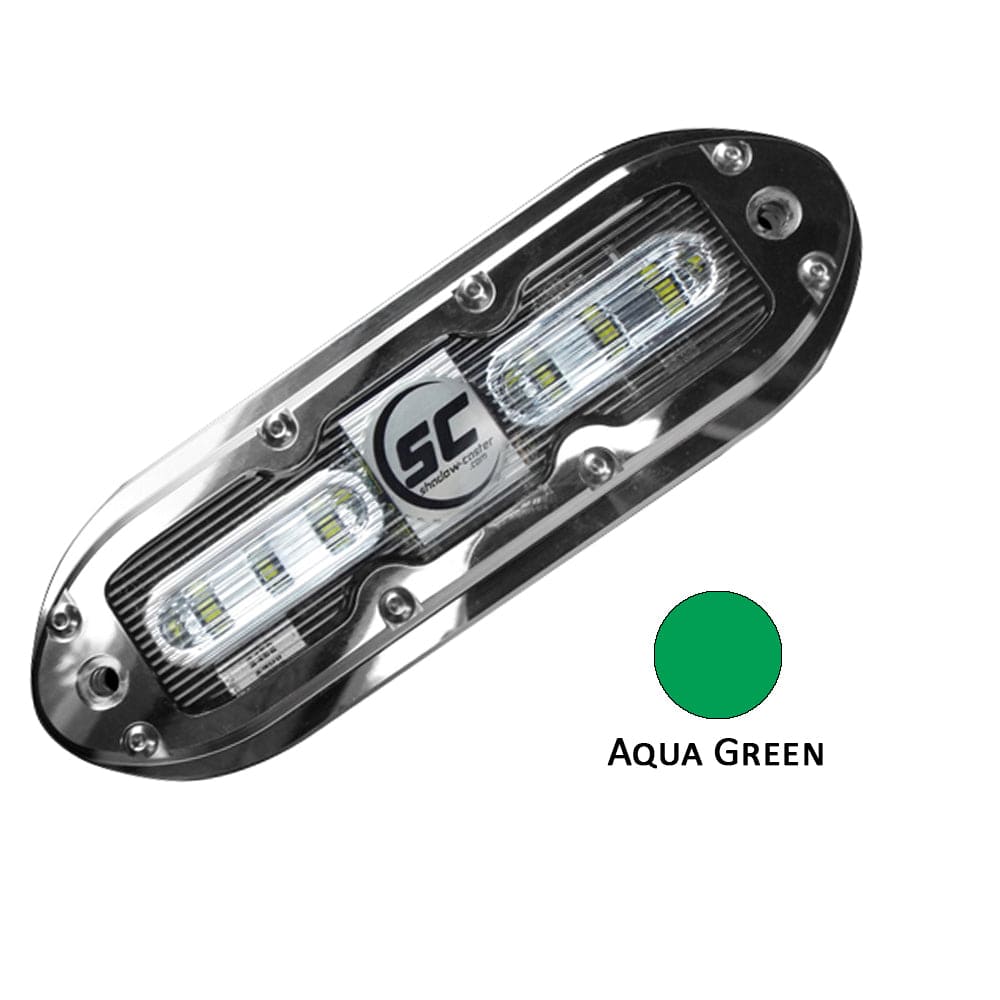 Shadow-Caster SCM-6 LED Underwater Light w/20' Cable - 316 SS Housing - Aqua Green [SCM-6-AG-20] - The Happy Skipper