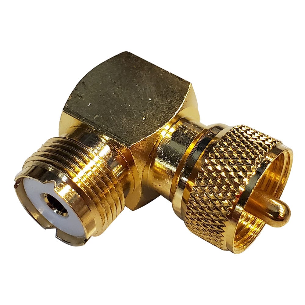 Shakespeare Right Angle Connector - PL-259 to SO-239 Adapter [RA-259-239-G] - The Happy Skipper