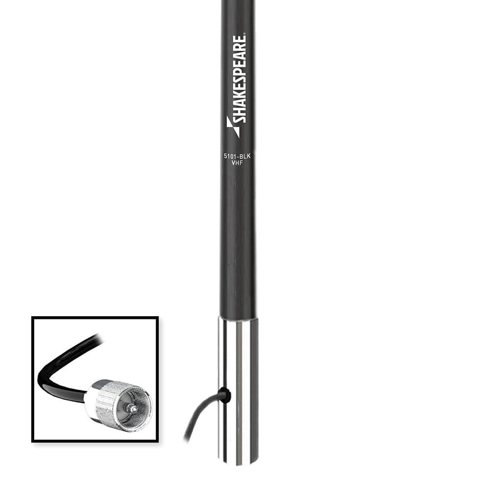 Shakespeare VHF 8 5101 Black Antenna Classic w/15 RG-58 Cable [5101-BLK] - The Happy Skipper