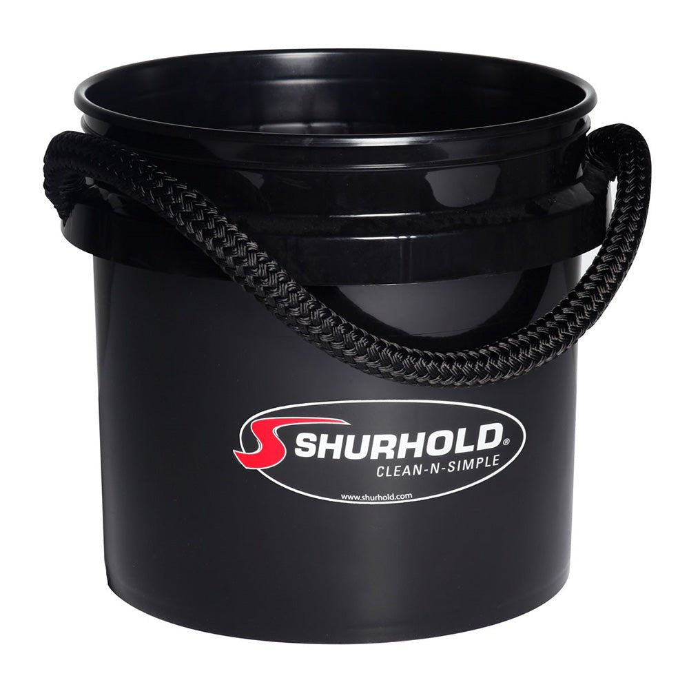 Shurhold Worlds Best Rope Handle Bucket - 3.5 Gallon - Black [2432] - The Happy Skipper