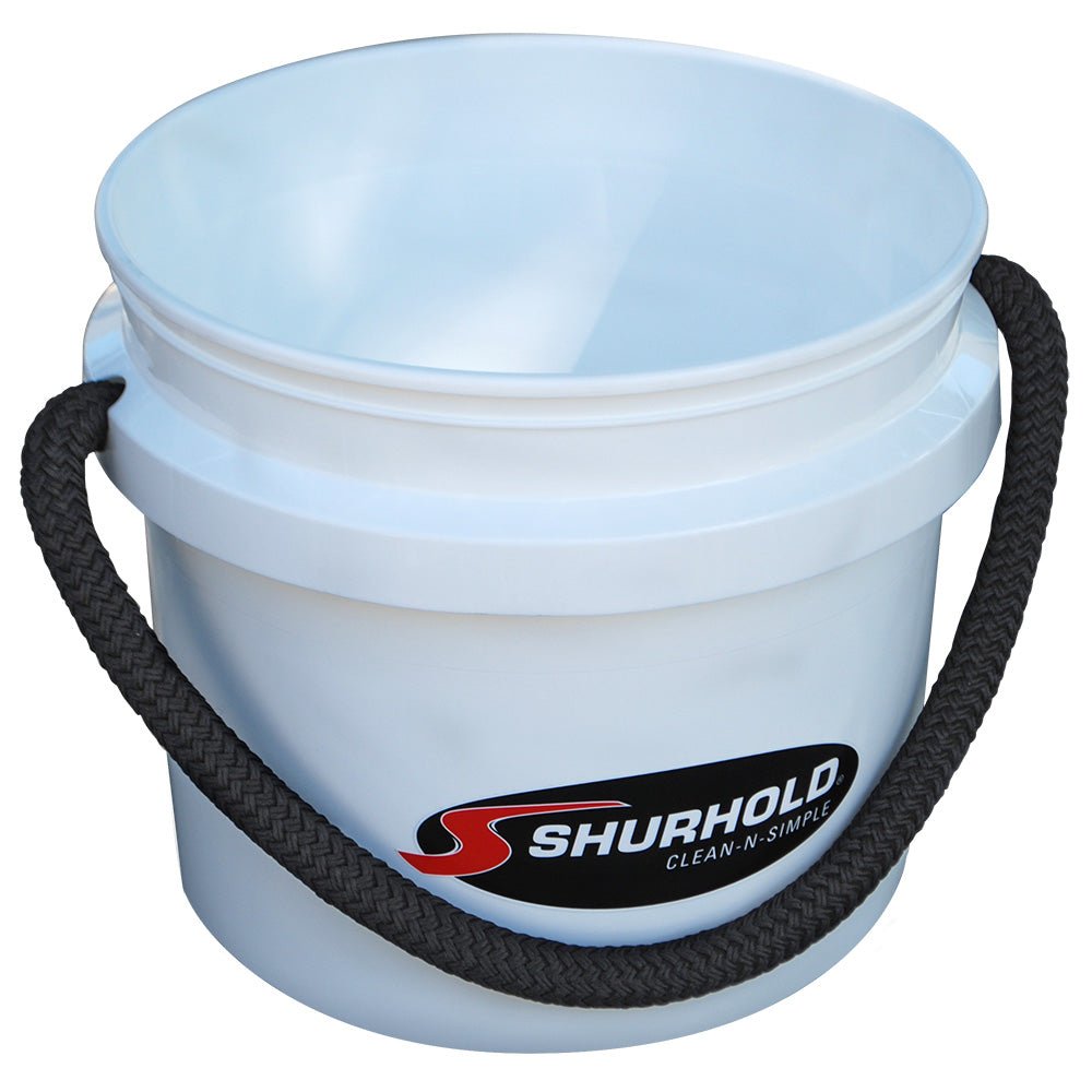 Shurhold Worlds Best Rope Handle Bucket - 3.5 Gallon - White [2431] - The Happy Skipper
