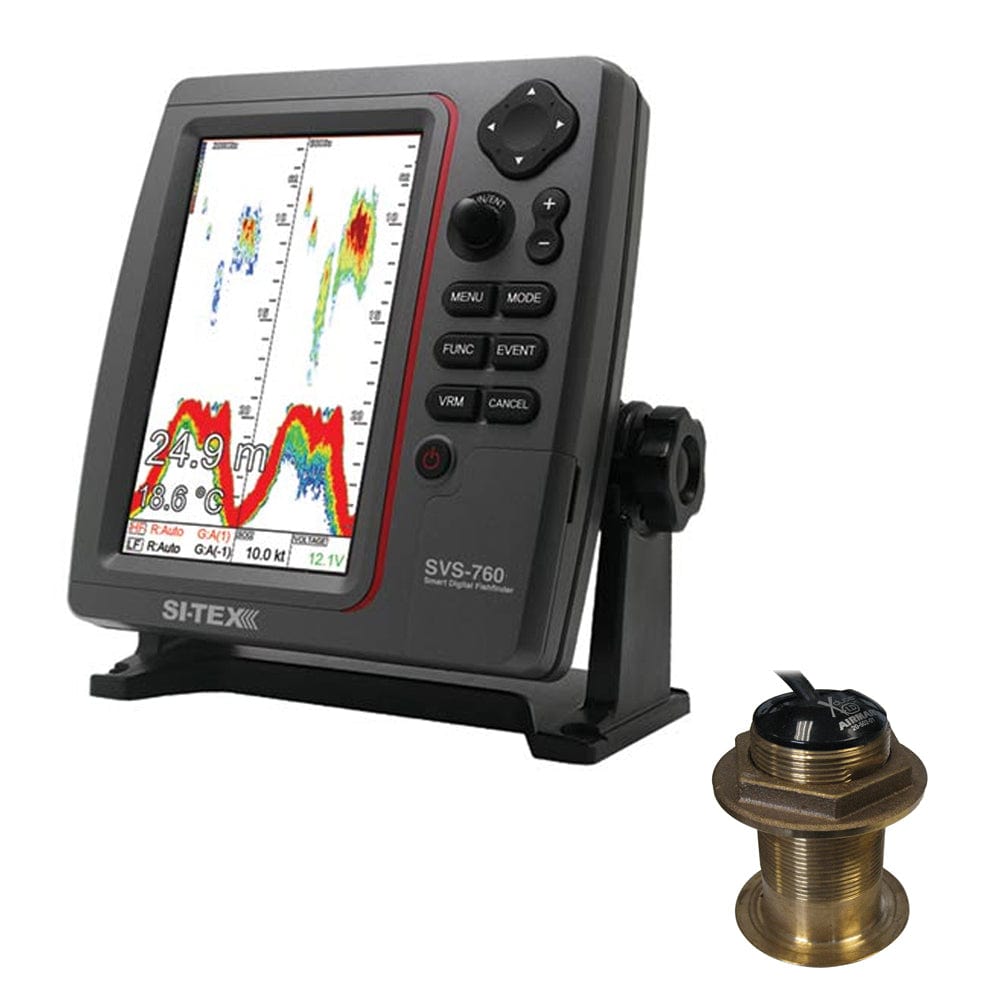 SI-TEX SVS-760 Dual Frequency Sounder 600W Kit w/Bronze 12 Degree Transducer [SVS-760B60-12] - The Happy Skipper