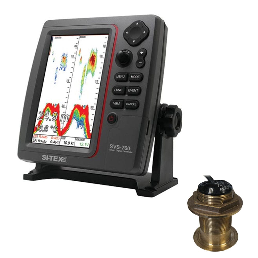 SI-TEX SVS-760 Dual Frequency Sounder 600W Kit w/Bronze 20 Degree Transducer [SVS-760B60-20] - The Happy Skipper