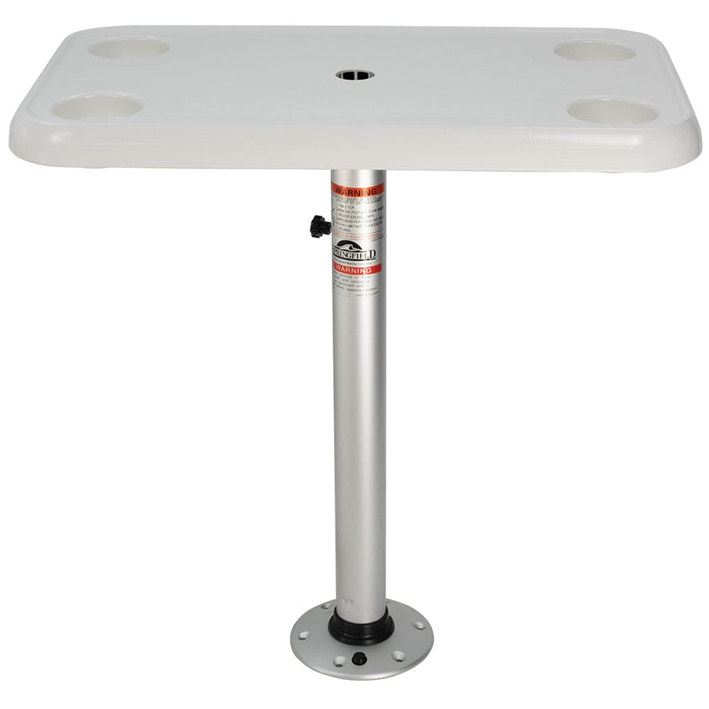 Springfield 16" x 28" Rectangle Table Package - White Thread-Lock [1690107] - The Happy Skipper