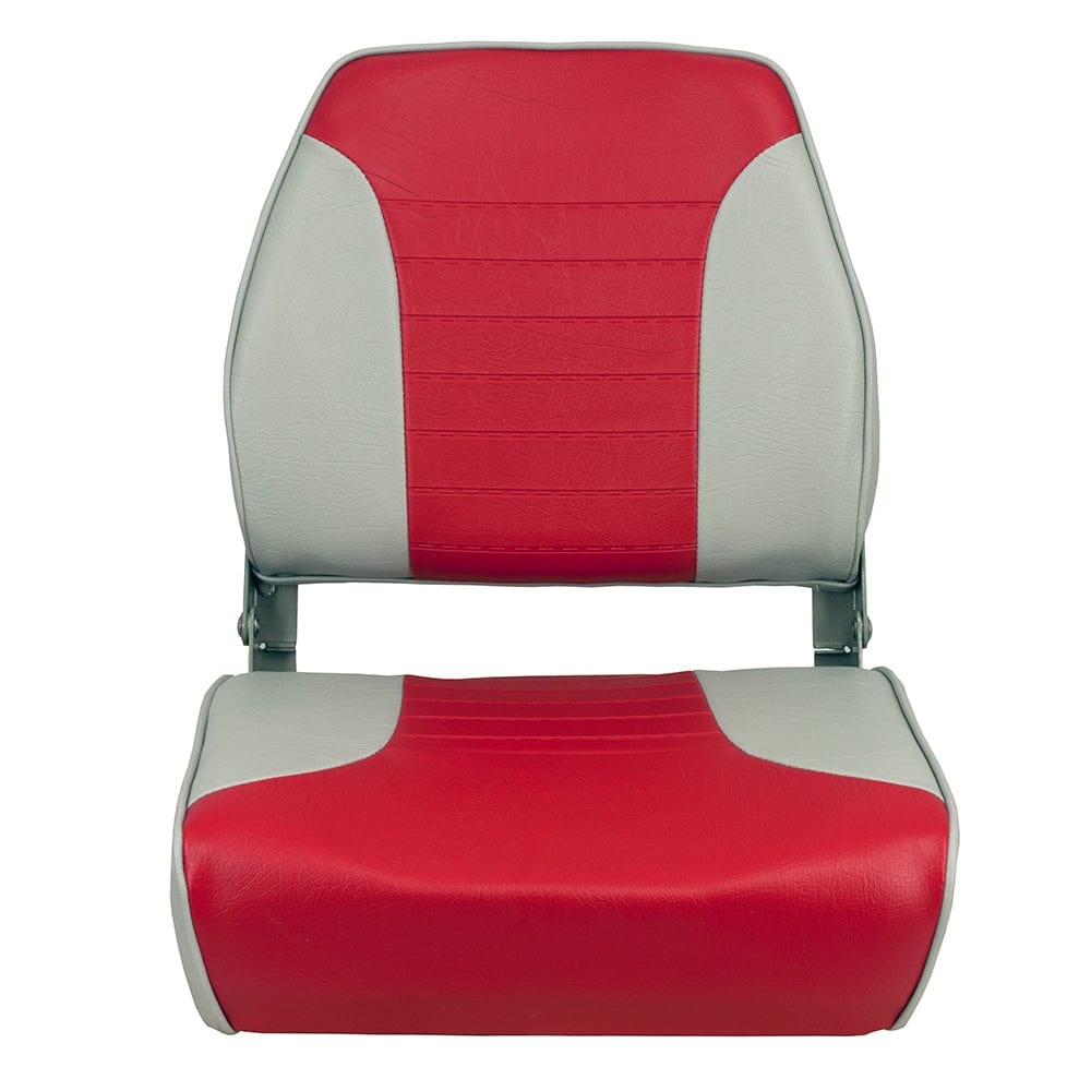 Springfield Economy Multi-Color Folding Seat - Grey/Red [1040655] - The Happy Skipper