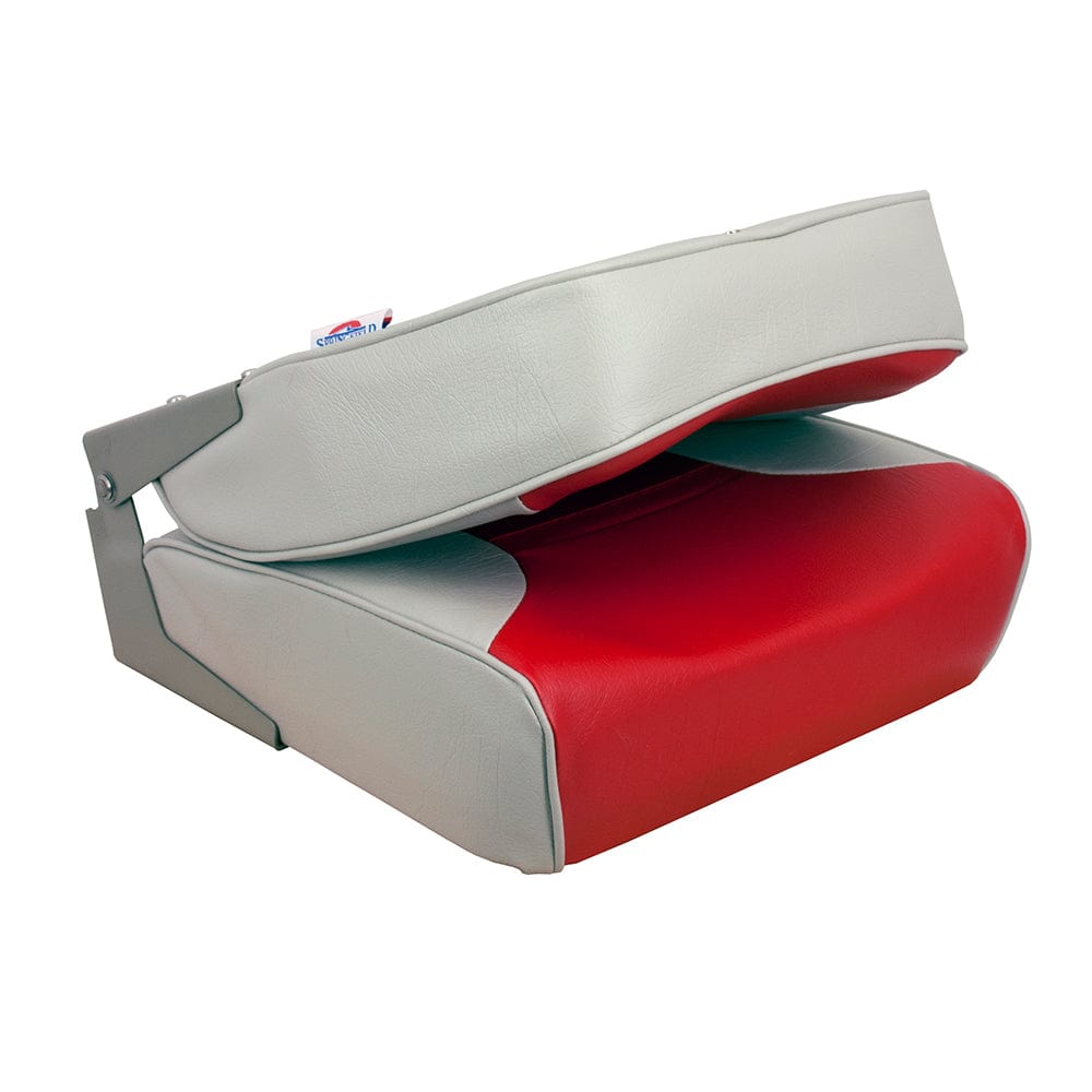 Springfield Economy Multi-Color Folding Seat - Grey/Red [1040655] - The Happy Skipper