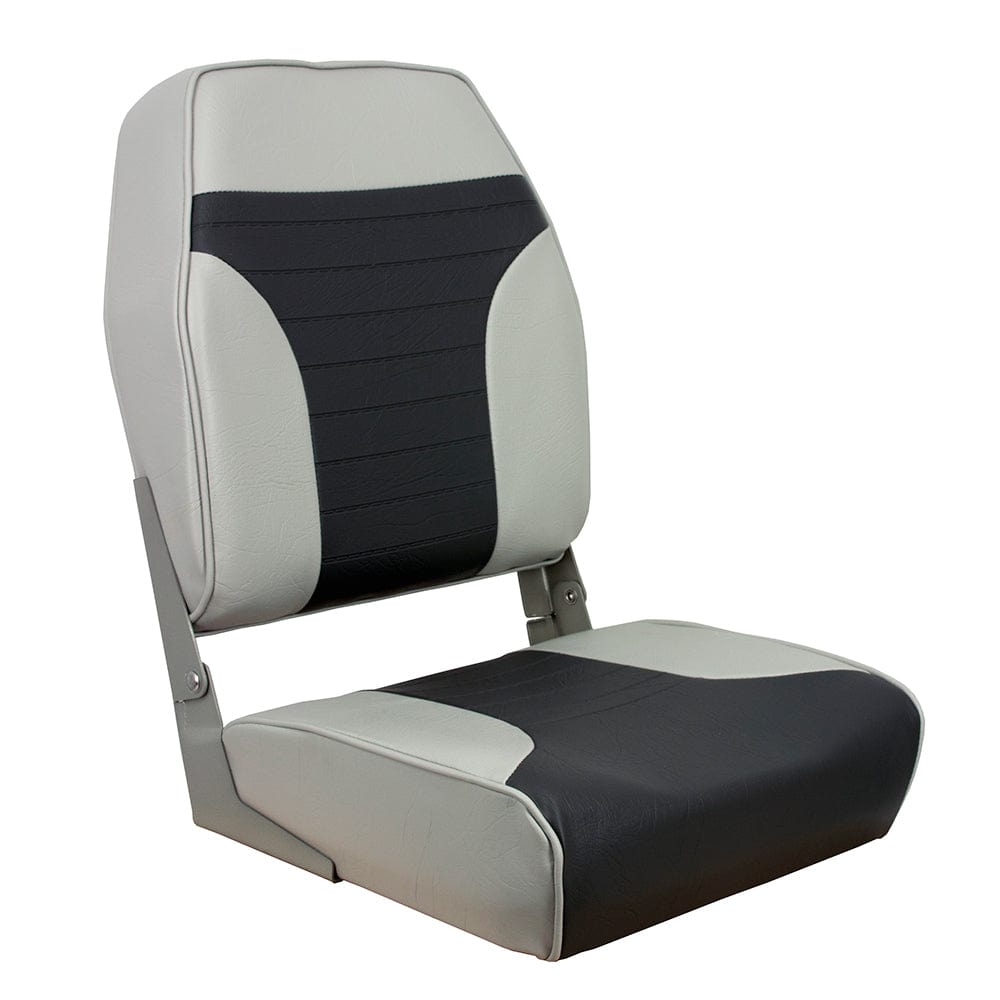 Springfield High Back Multi-Color Folding Seat - Grey/Charcoal [1040663] - The Happy Skipper