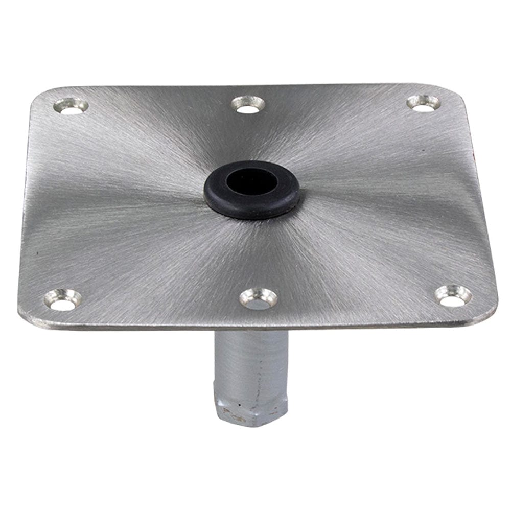 Springfield KingPin 7" x 7" Stainless Steel Square Base (Threaded) [1630001] - The Happy Skipper