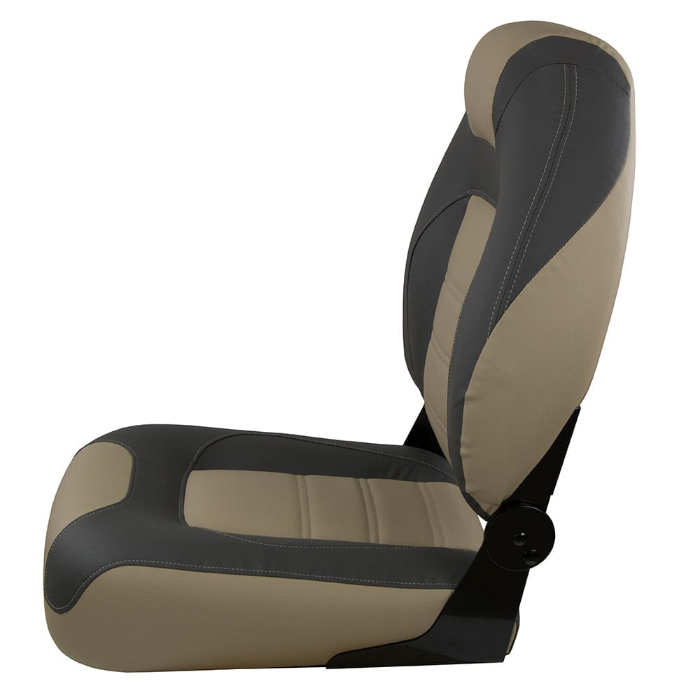 Springfield OEM Series Folding Seat - Charcoal/Tan [1062583] - The Happy Skipper