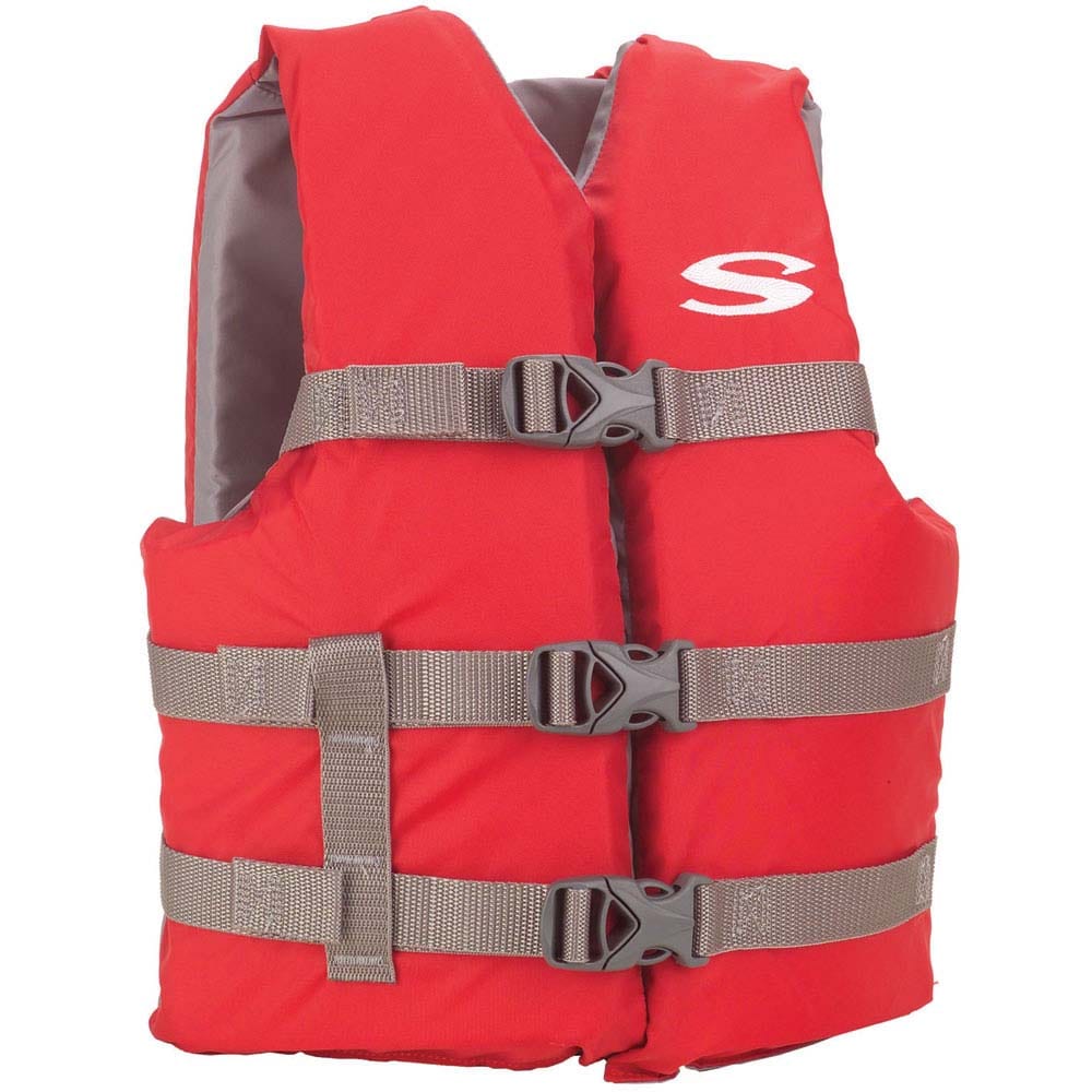 Stearns Youth Classic Vest Life Jacket - 50-90lbs - Red/Grey [2159436] - The Happy Skipper